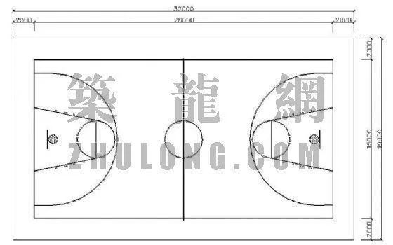 篮球场地标准尺寸图纸详细介绍-第3张图片-www.211178.com_果博福布斯