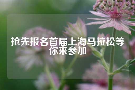 抢先报名首届上海马拉松等你来参加