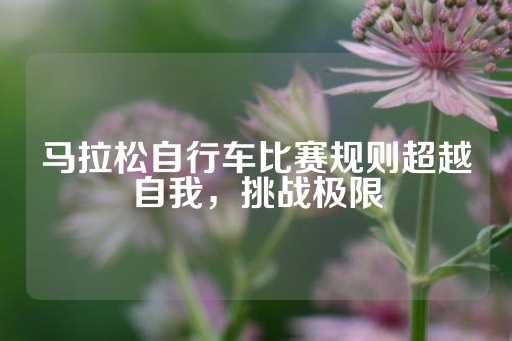 马拉松自行车比赛规则超越自我，挑战极限