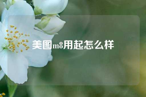 美图m8用起怎么样